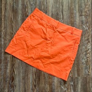 J. Crew Bright Coral 100% Cotton Mini Skirt